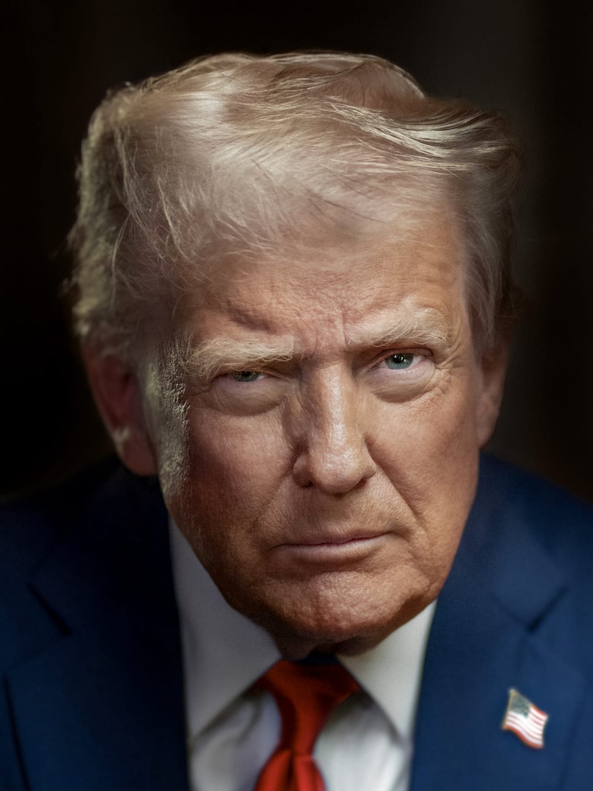 Donald Trump, président des États-Unis, dont les tarifs douaniers s'invitent dans la campagne québécoise.